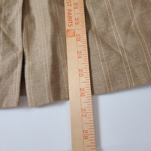 Ann Taylor Vtg Blazer 2P Tan Stripe Tailored Clueless Preppy Linen Schoolgirl - Picture 7 of 14